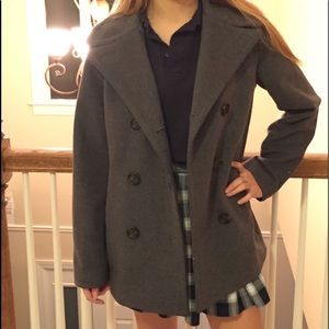 Gap Gray Pea Coat XS (2-4)